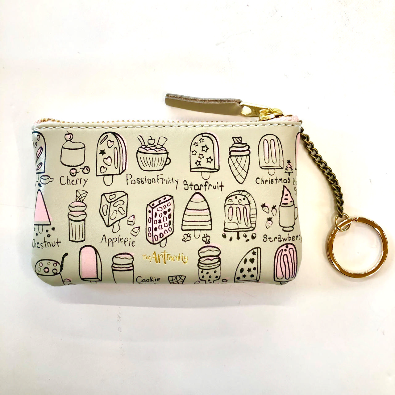 Mini Zip Pouch Cream & Pink - Ice Cream