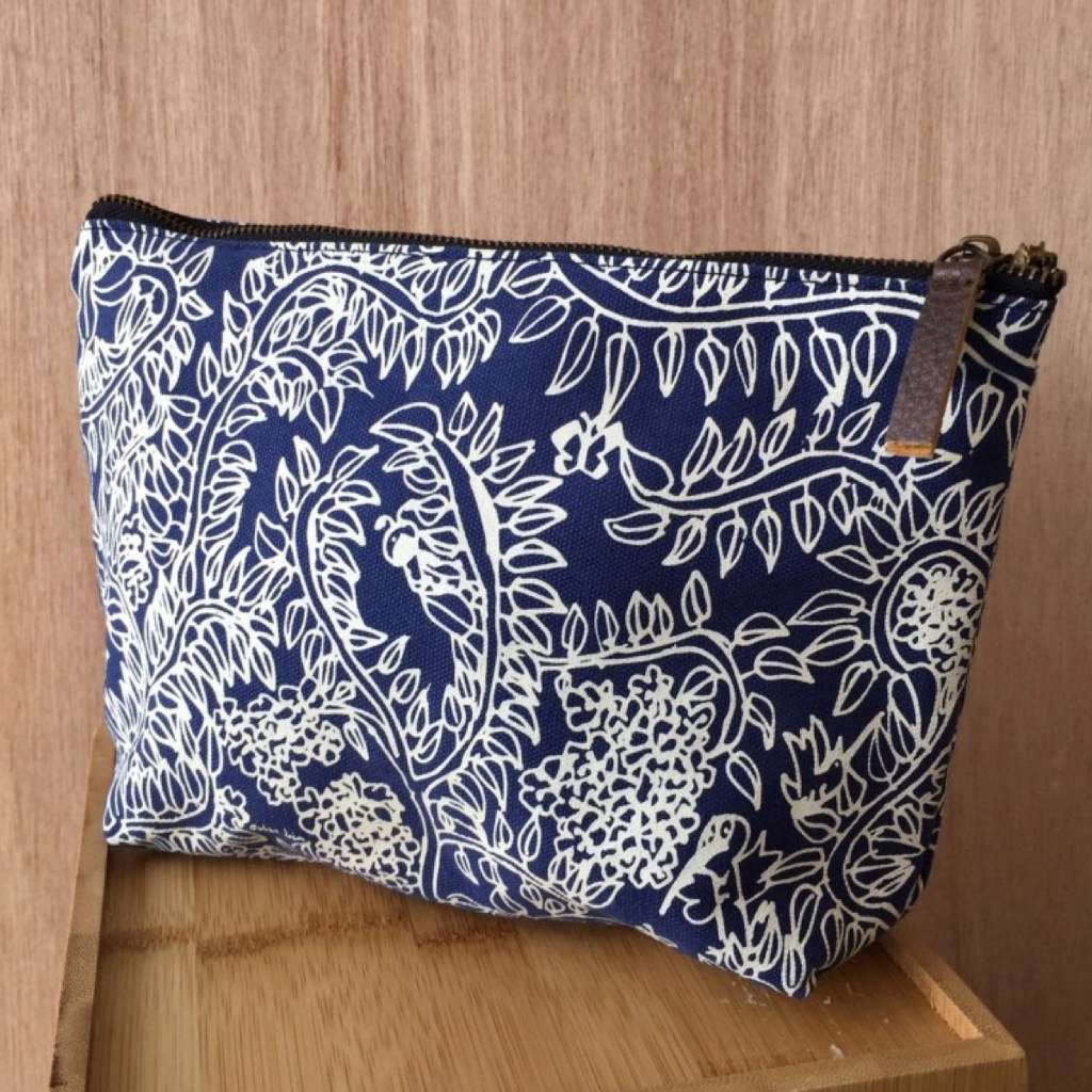 Denim Pouch-Secret Garden