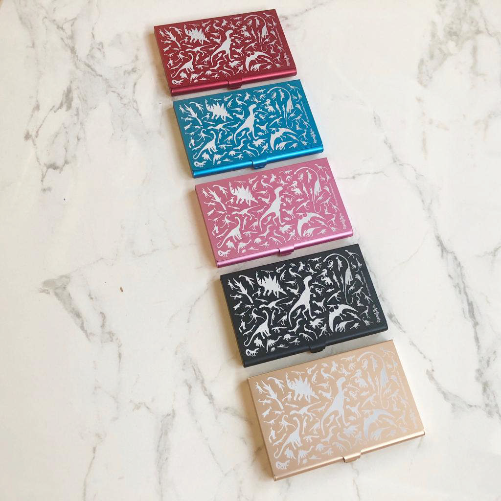 Dino Card Case - Pink