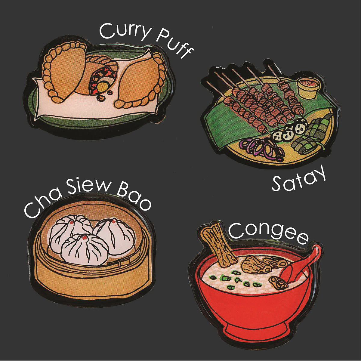 Bundle Pins Hawker Food – Set A